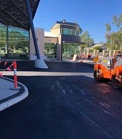 commercial paving setting