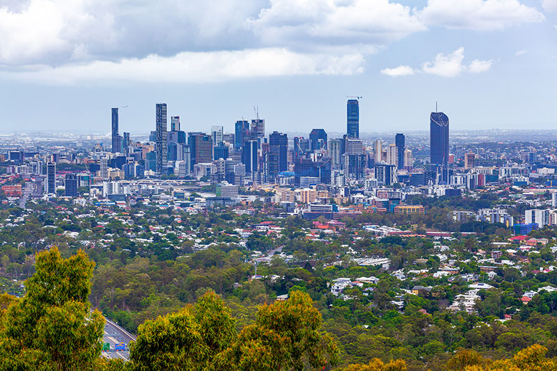 aerial view of Brisbane