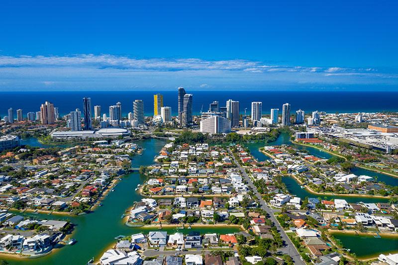 aerial view of Sunshine Coast